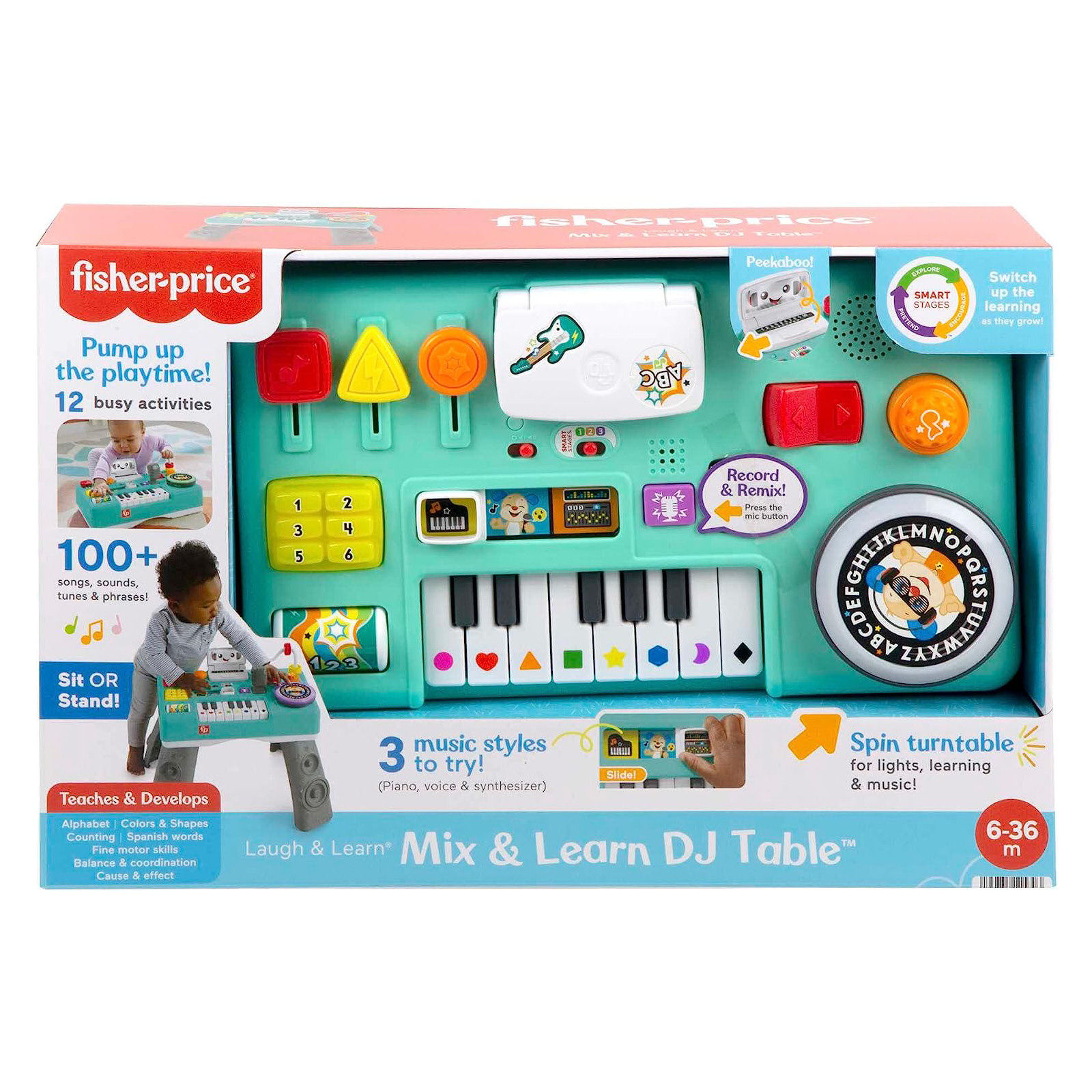 TAVOLINO DJ MUSICA REMIX FISHER PRICE HRB60