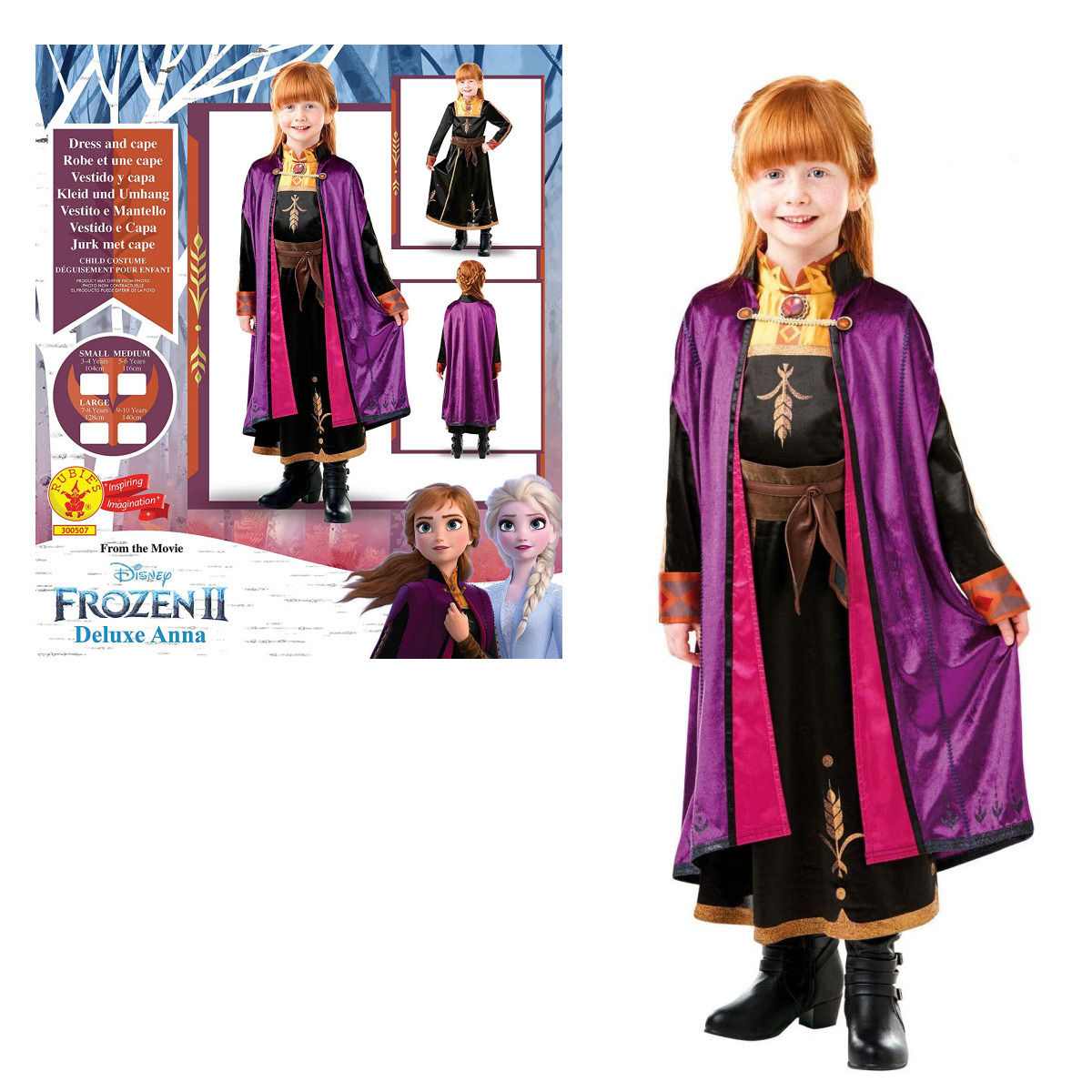 COSTUME ANNA DELUXE FROZEN 2 TAGLIA 7/8 ANNI