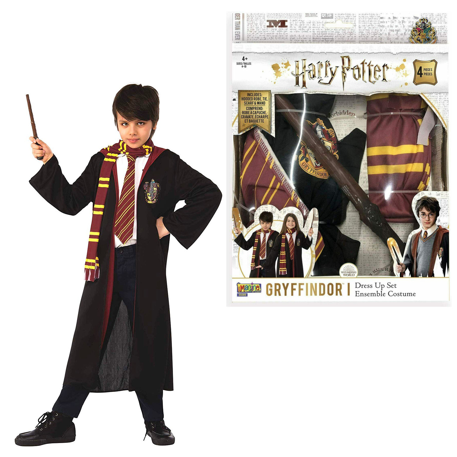 HARRY POTTER TUNICA CON ACCESSORI TAGLIA 4/10 ANNI