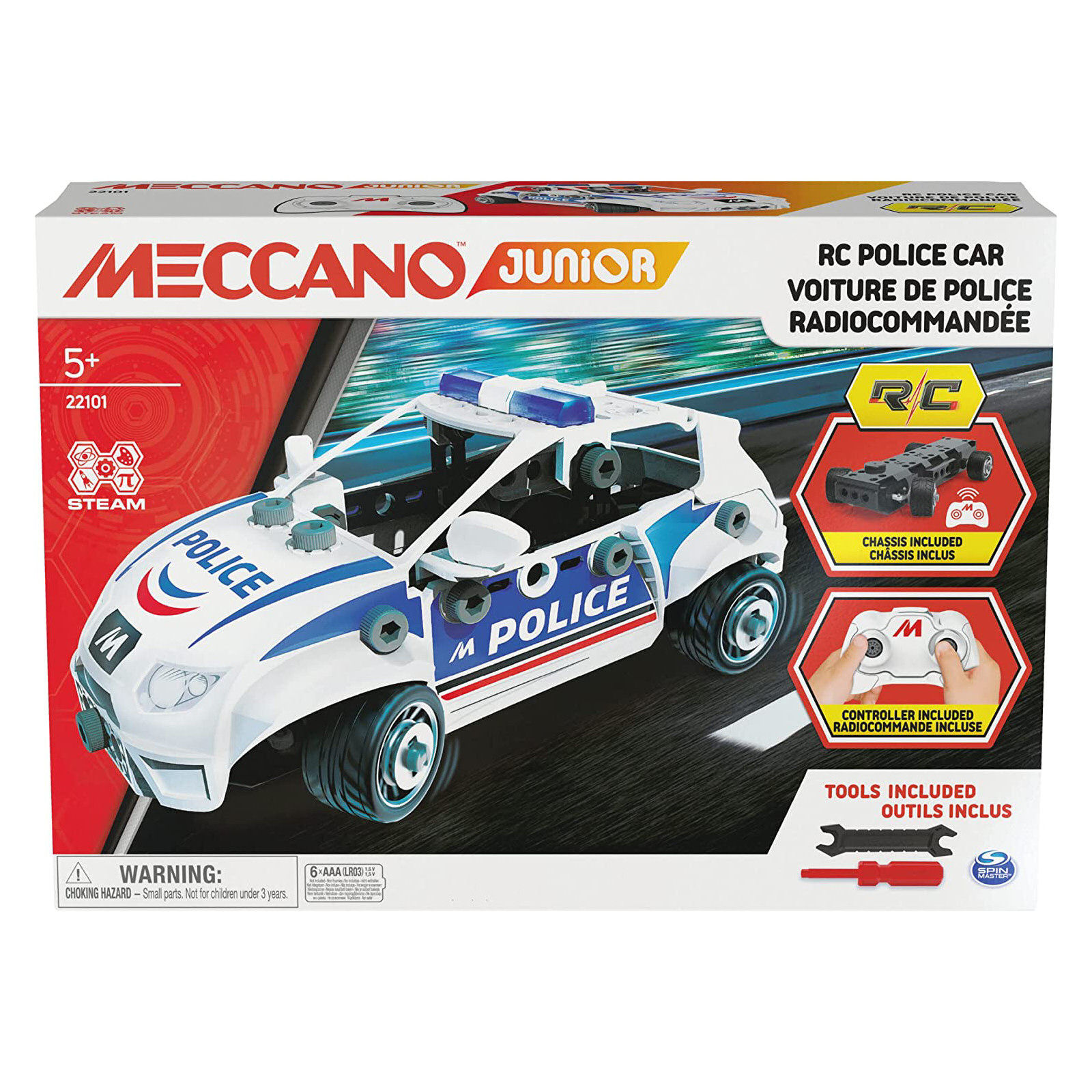 MECCANO JUNIOR AUTO POLIZIA RADIOCOMANDATA 6064177