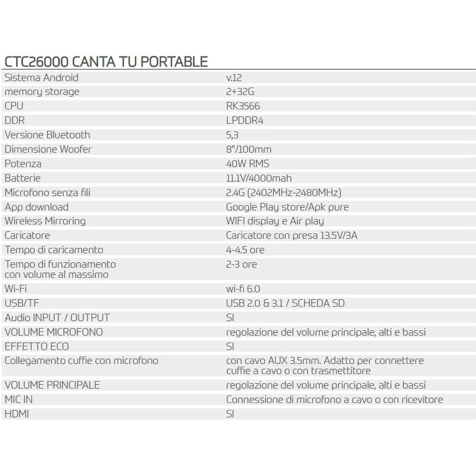 Miniatura: CANTA TU KARAOKE PORTATILE CTC26000