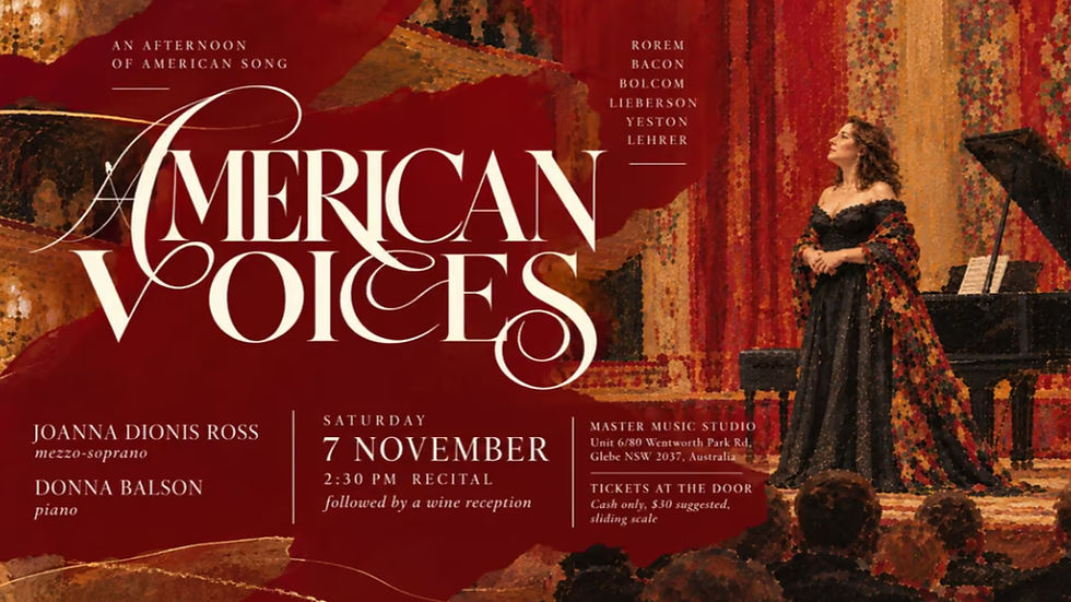 American Voices: An Afternoon of Contemporary Song