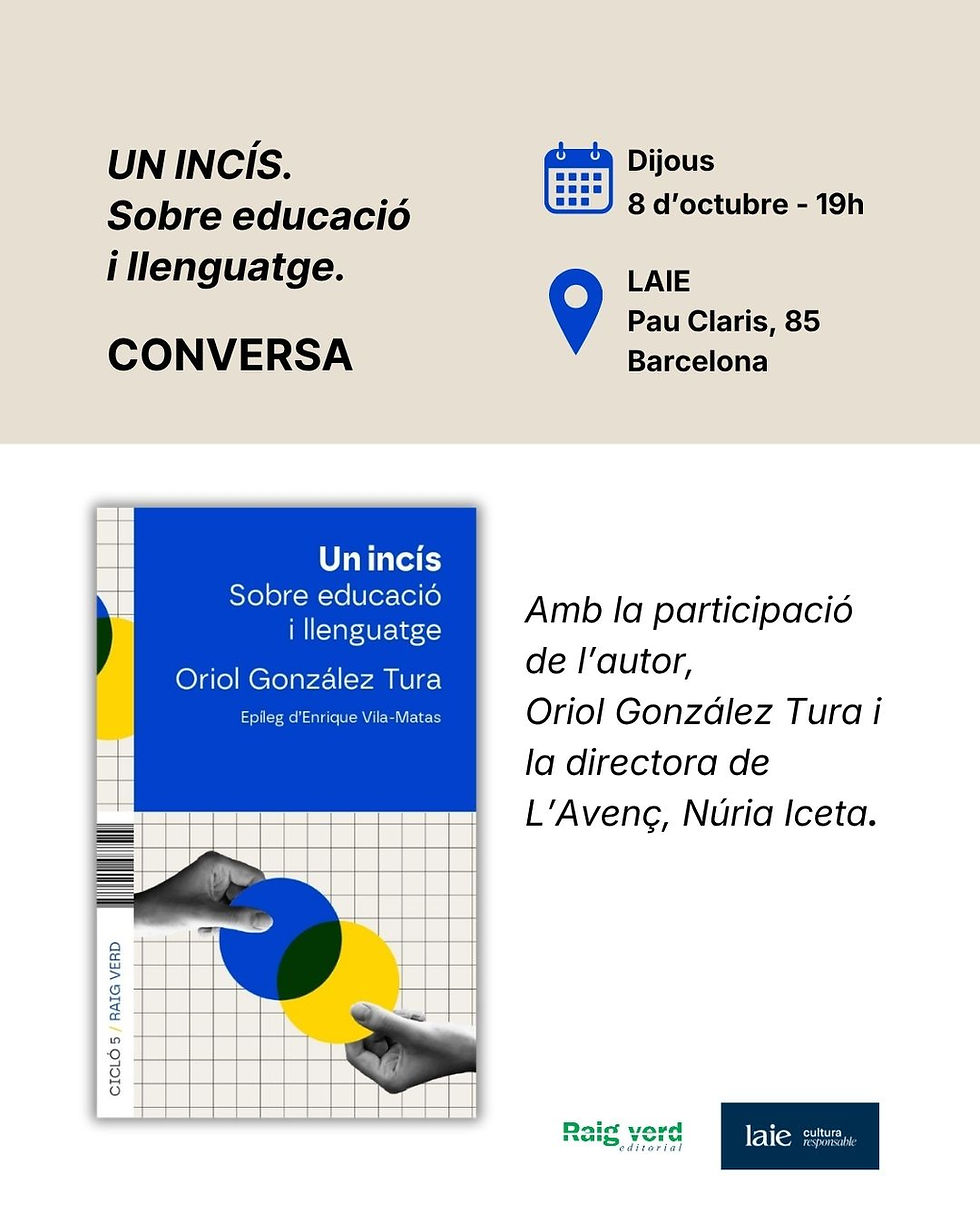 Presentació d'UN INCÍS a la llibreria Laie