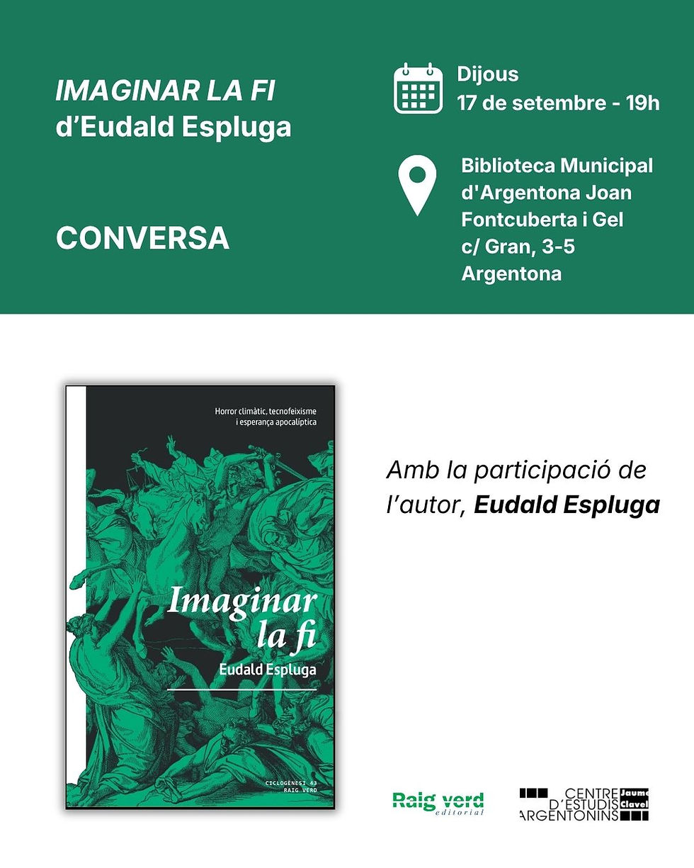L'autor d'IMAGINAR LA FI, Eudald Espluga, a la Biblioteca d'Argentona