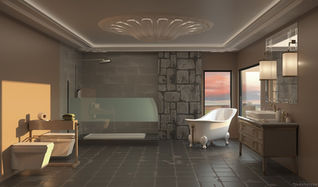 Stone Tile Floors and Bath