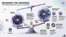 New research reveals galaxy clusters are twice as massive as previously believed, with findings suggesting a reduced need for dark matter and supporting Milgrom's theory of gravity. Stellar remnants and heavy elements account for the hidden mass, aligning with an updated stellar population model.