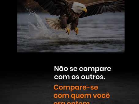 Não se compare com os outros. Compare-se com quem você era ontem. 🦅