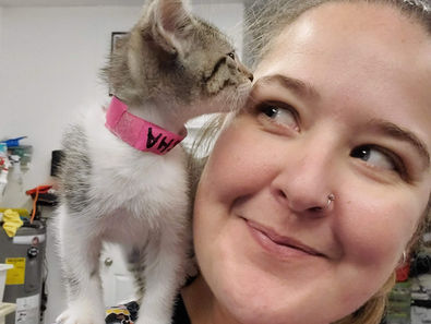 Brandi and a kitten