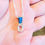 Thumbnail: Natural 1.09ct VS Light Pink Morganite Gemstone Pendant, Opal and Morganite
