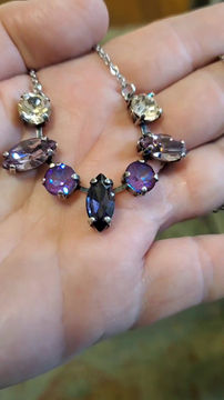 Thumbnail: Fancy Crystal Necklace, Two Options Available 