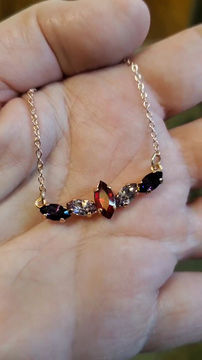 Thumbnail: Danity Crystal Necklace, Two Options Available 