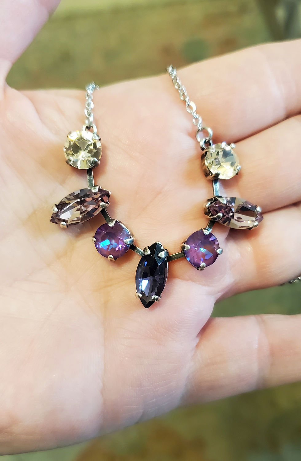 Thumbnail: Fancy Crystal Necklace, Two Options Available 