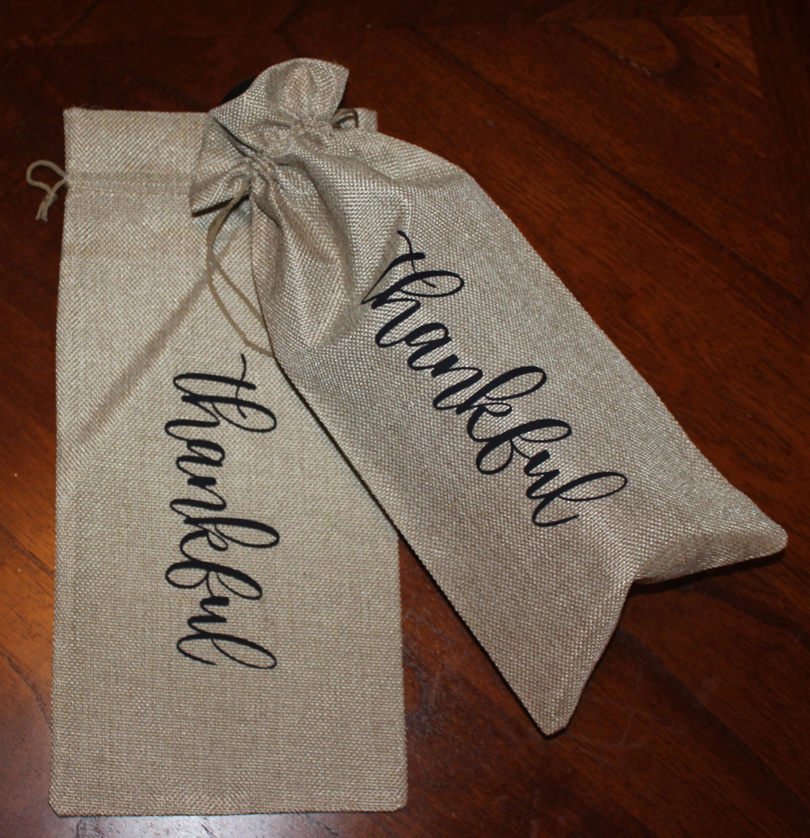 Thankful Wine Bag