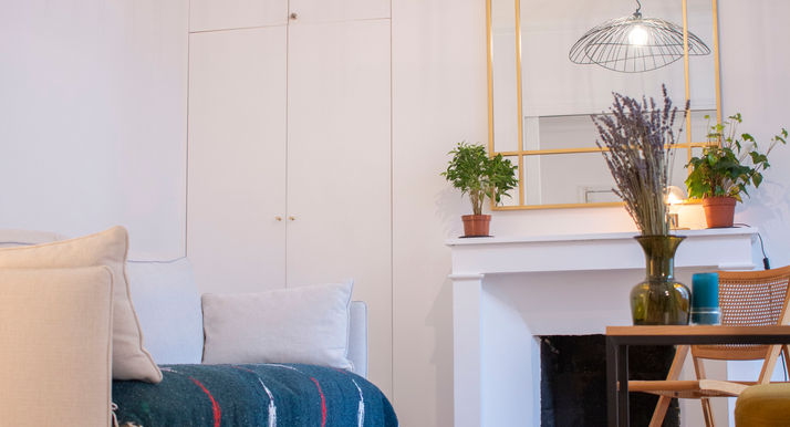 Italian Convertible Sofa in Paris Living Room