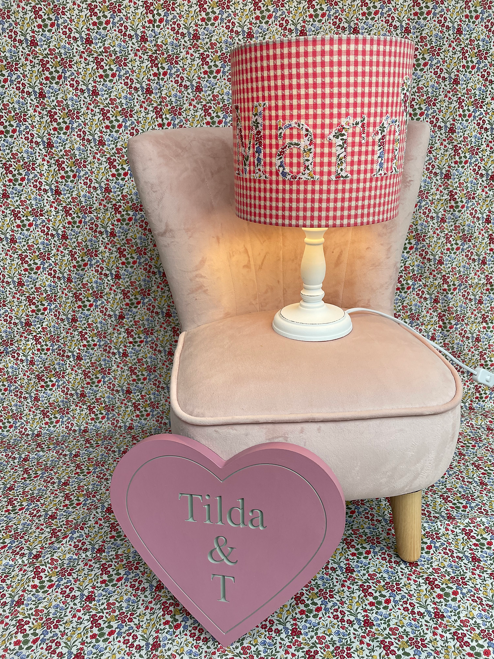 Thumbnail: Personalised Gingham Ceiling Shade