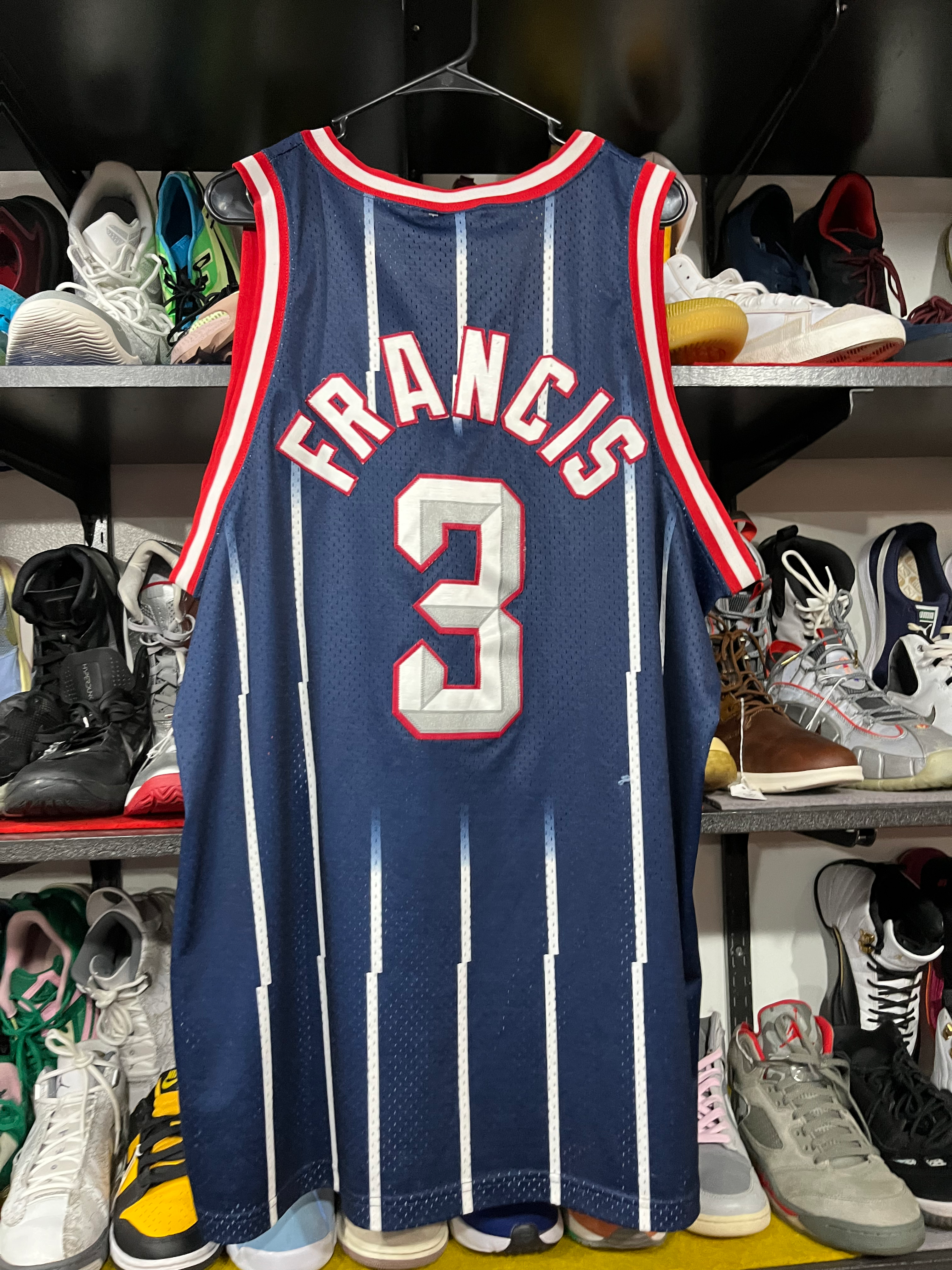 NIKE HOUSTON ROCKETS STEVE FRANCIS NBA BASKETBALL BLUE JERSEY XXL