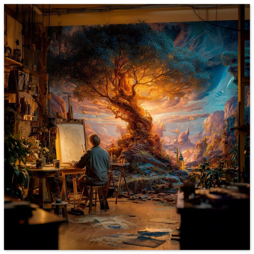 Der Weltenbaum des Künstlers - Poster