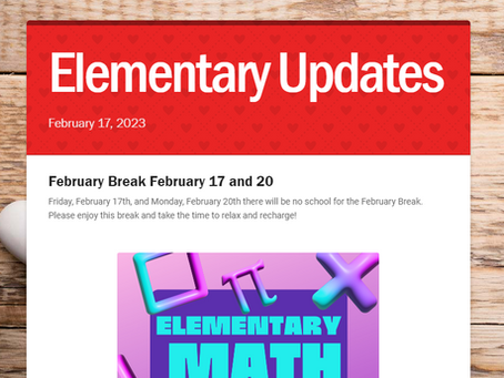 Elementary Updates 2/17/23