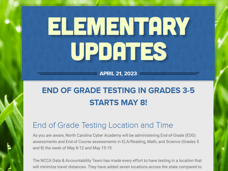 Elementary Updates 4/21/23