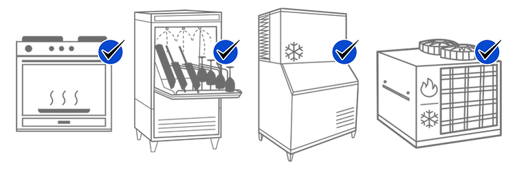 Commercial kitchen equipment icons