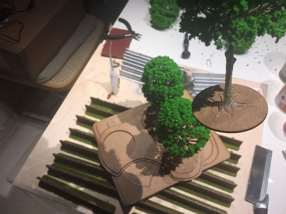 Tree glued to base
