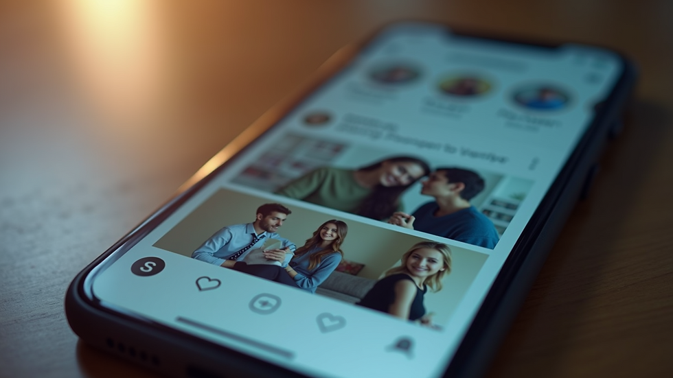 Close-up view of a smartphone displaying social media engagement notifications