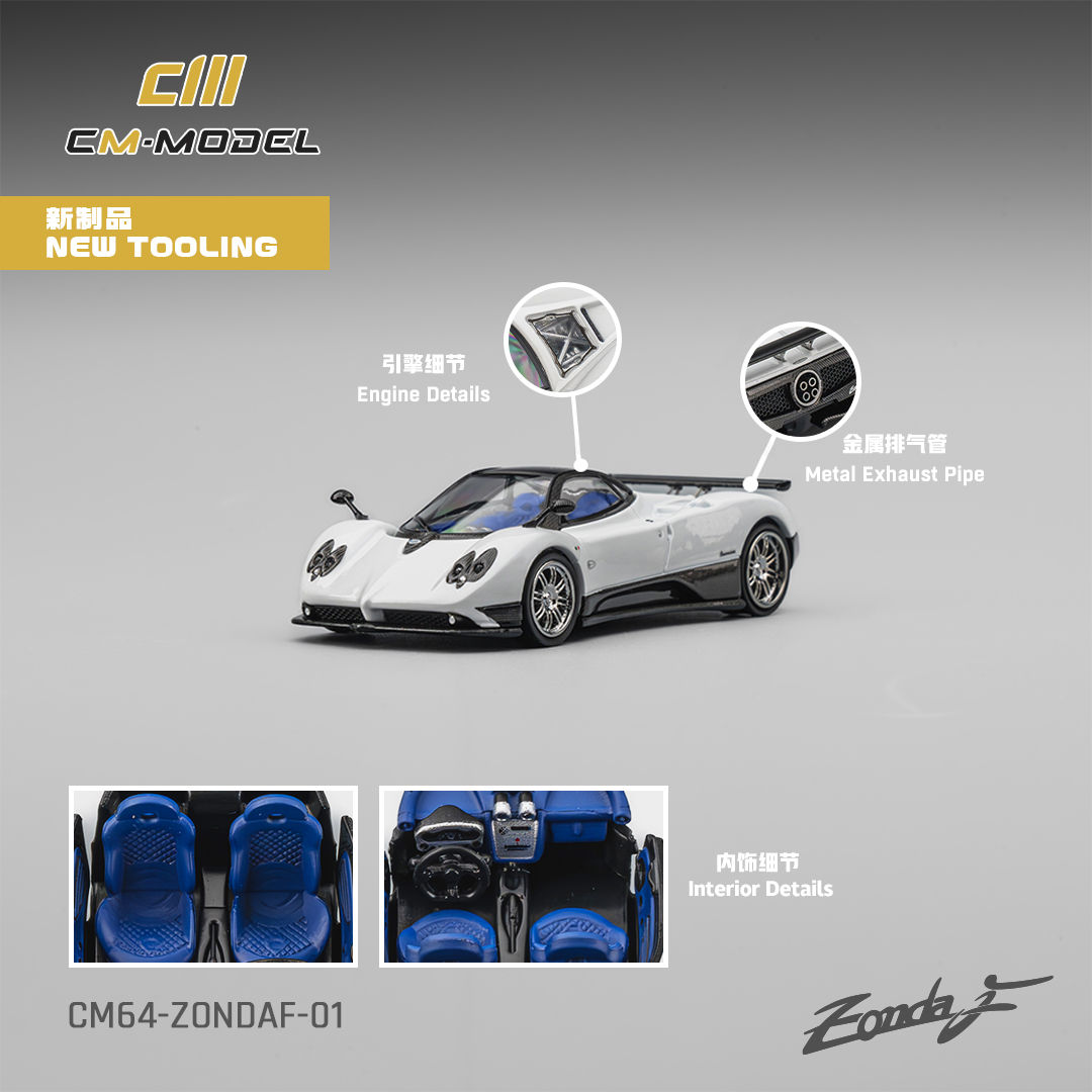 CM-Model - Pagani ZondaF Pearl white