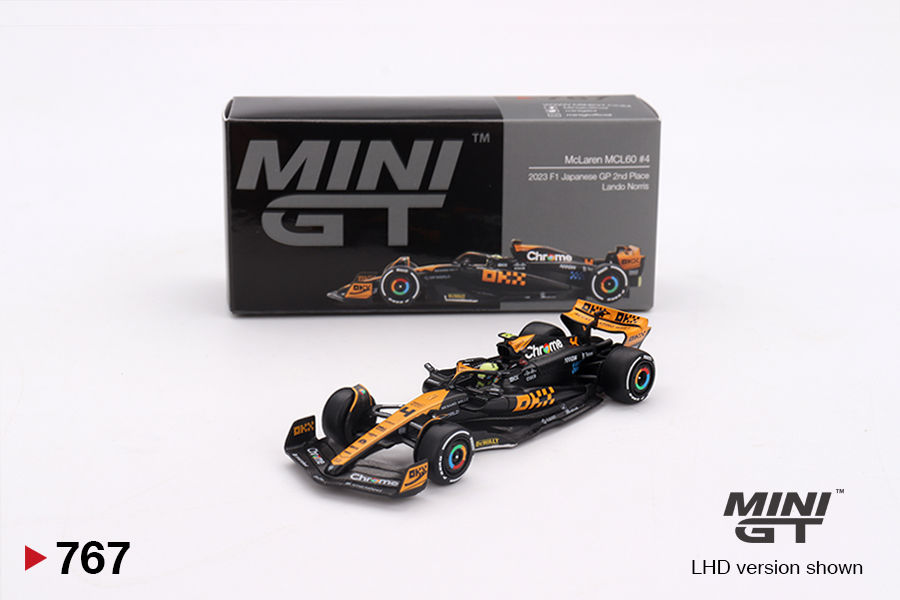 MiniGT - 767 McLaren MCL60 #4 Lando Norris 2023 F1 2023 Japanese GP 2nd Place