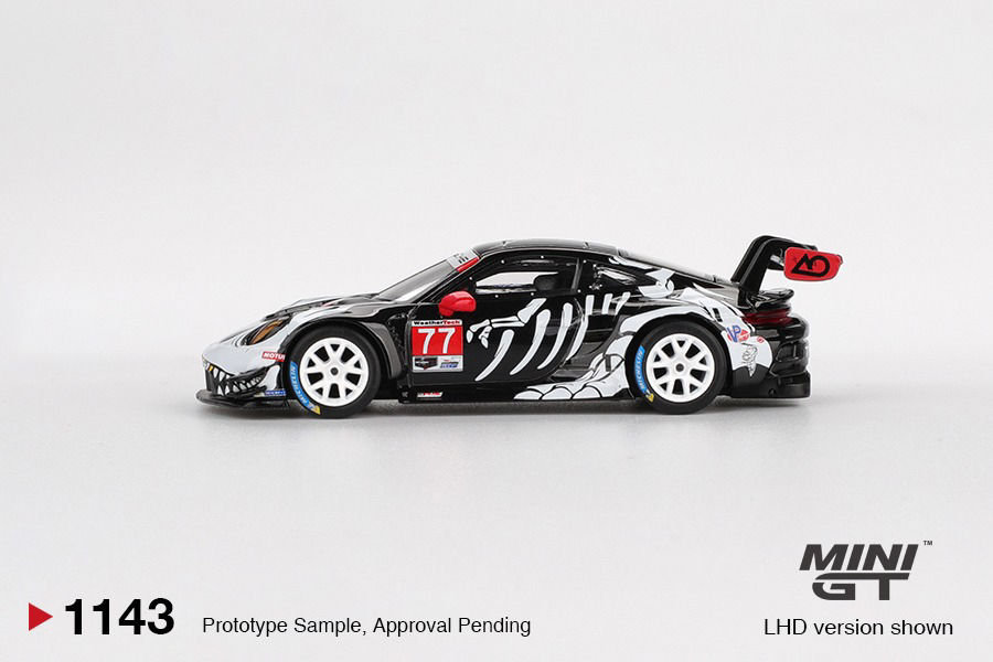 MiniGT - 1143 (Blister Pack) Porsche 911 GT3 R #77 AO Racing 2025 IMSA