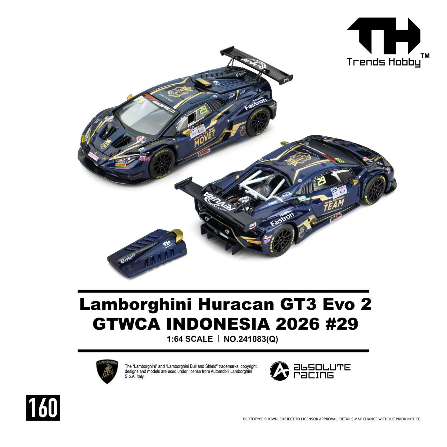 TH - Lamborghini Huracan GT3 Evo 2 GTWCA INDONESIA 2026 #29 - Blue