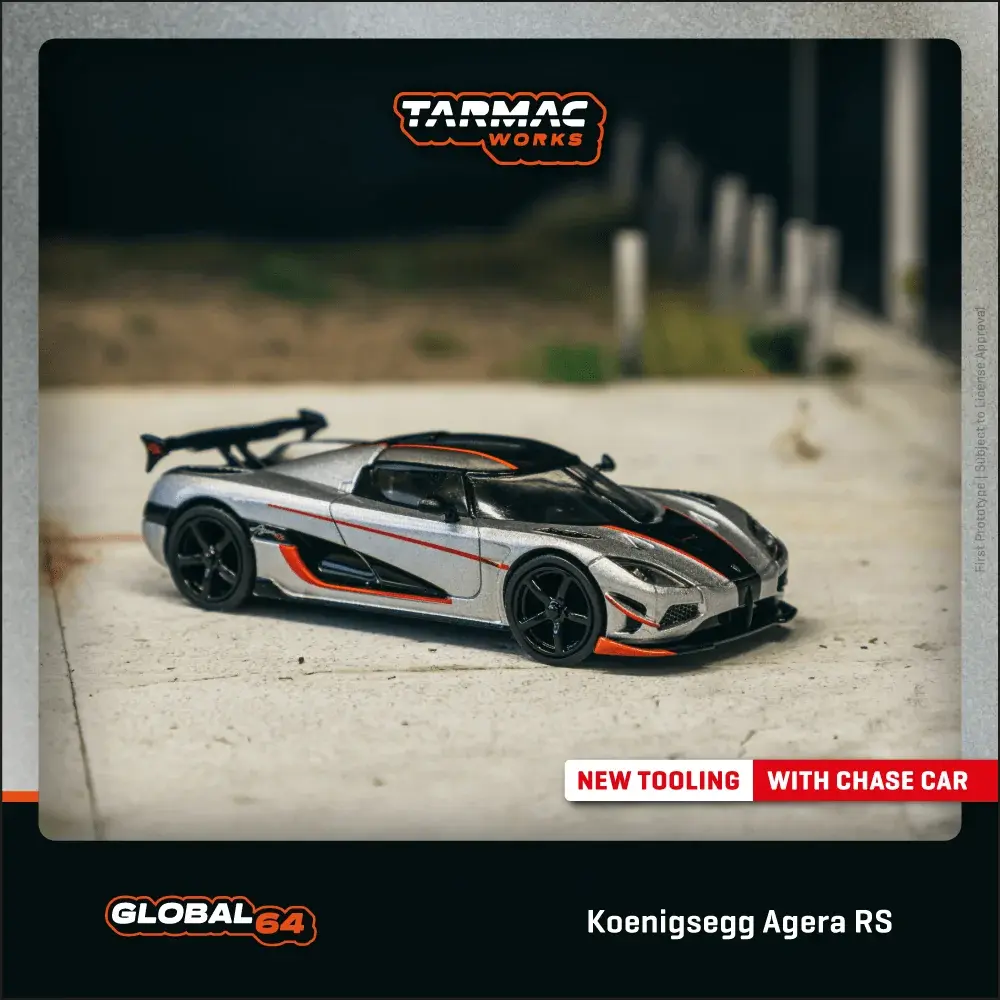 Tarmac Works - Koenigsegg Agera RS Moon Silver / Black