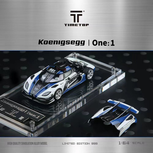 Time Top - Koenigsegg One-1 police car simulation alloy car model