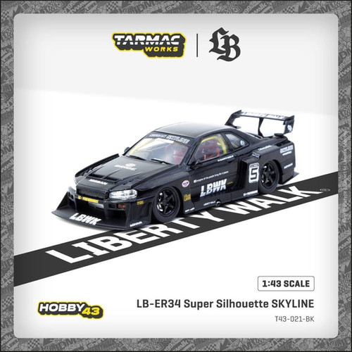 Tarmac Works - 1:43 LB-ER34 Super Silhouette SKYLINE Black