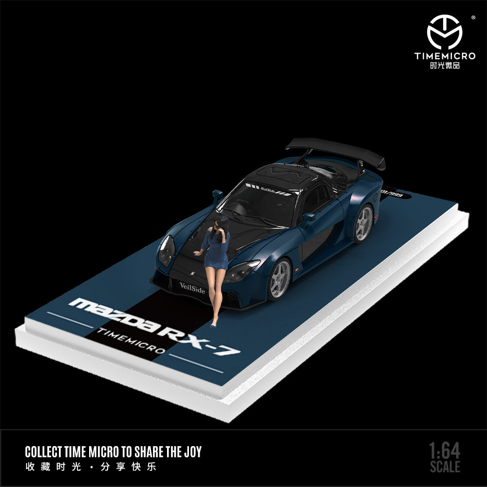 TimeMicro - Mazda RX-7 Veilside-Black Blue-Doll Version
