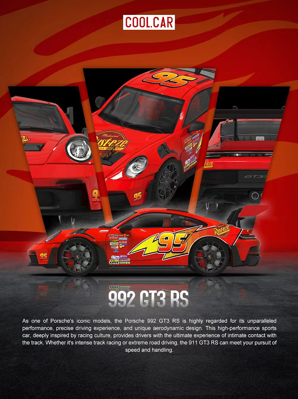 Cool.Car - Porsche 992 GT3 RS Lightning McQueen