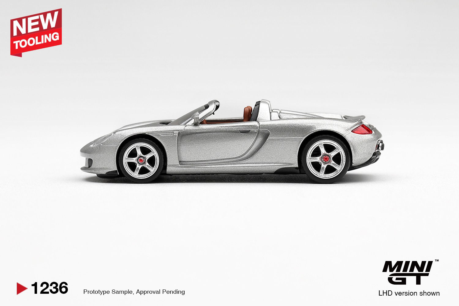 MiniGT - 1236 (Blister Pack) Porsche Carrera GT Silver