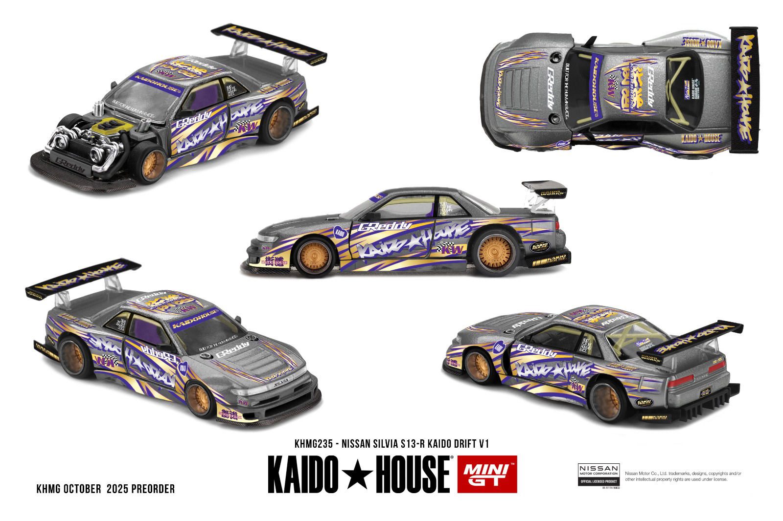 KaidoHouse x MiniGT - Nissan Silvia S13-R KAIDO DRIFT V1