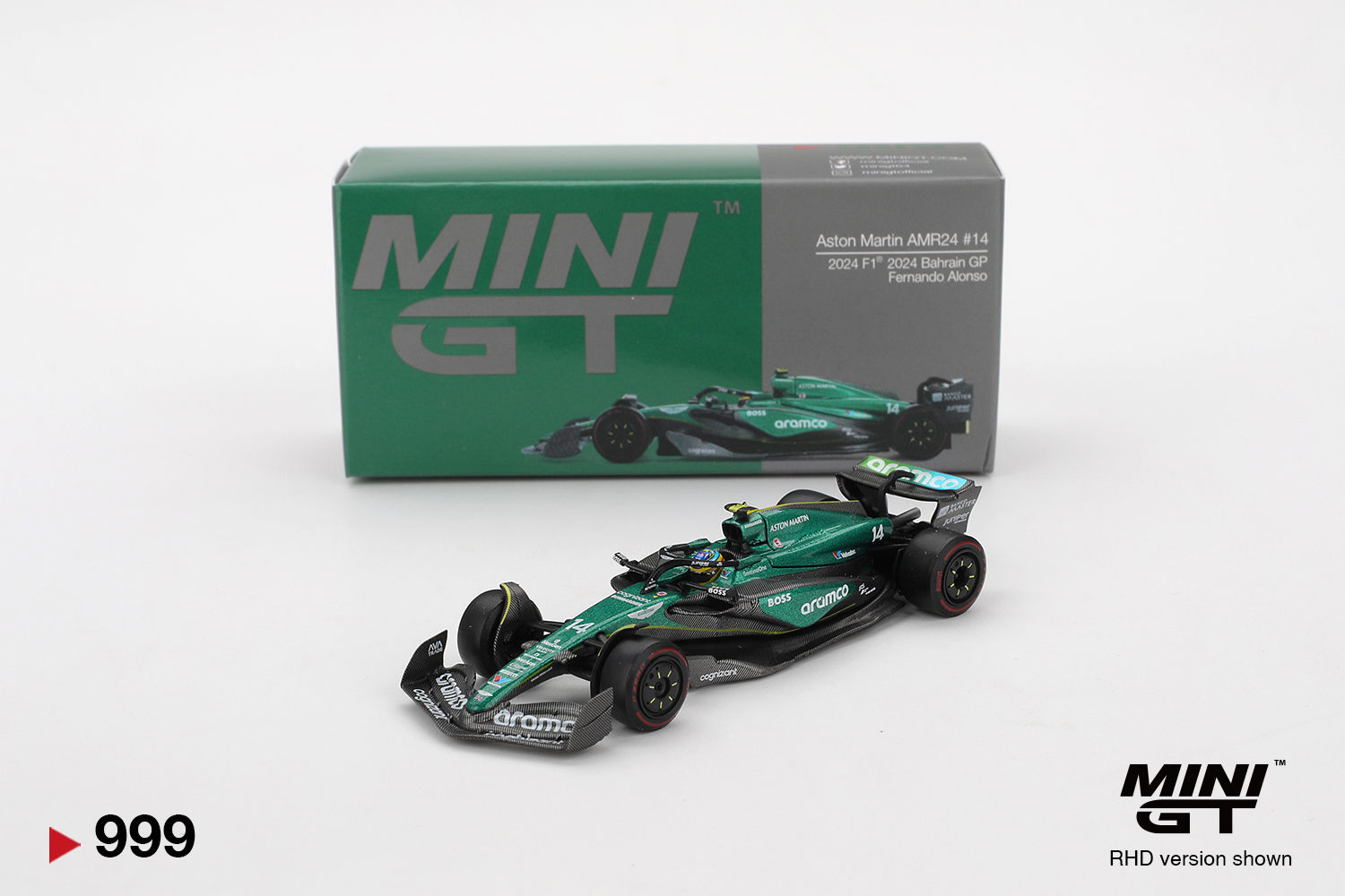 MiniGT - 999 Aston Martin AMR24 #14 Fernando Alonso 2024 F1
