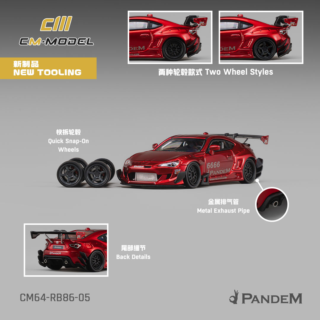 CM-Model - Toyota GT86 Pandem Widebody V3.5 Metallic red
