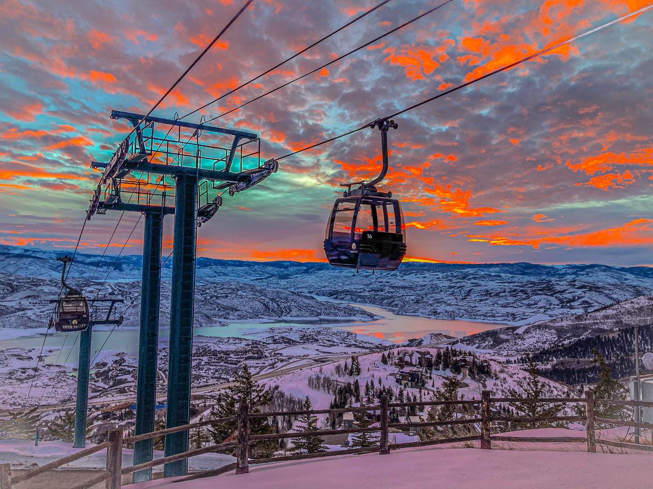 Ski Lift at Sunset Digital File