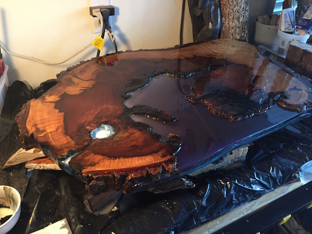 Flood coat the table