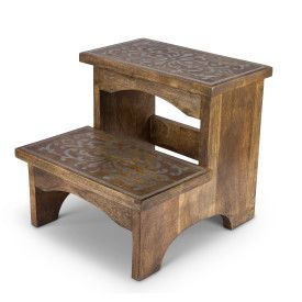 WOOD/METAL STEP STOOL