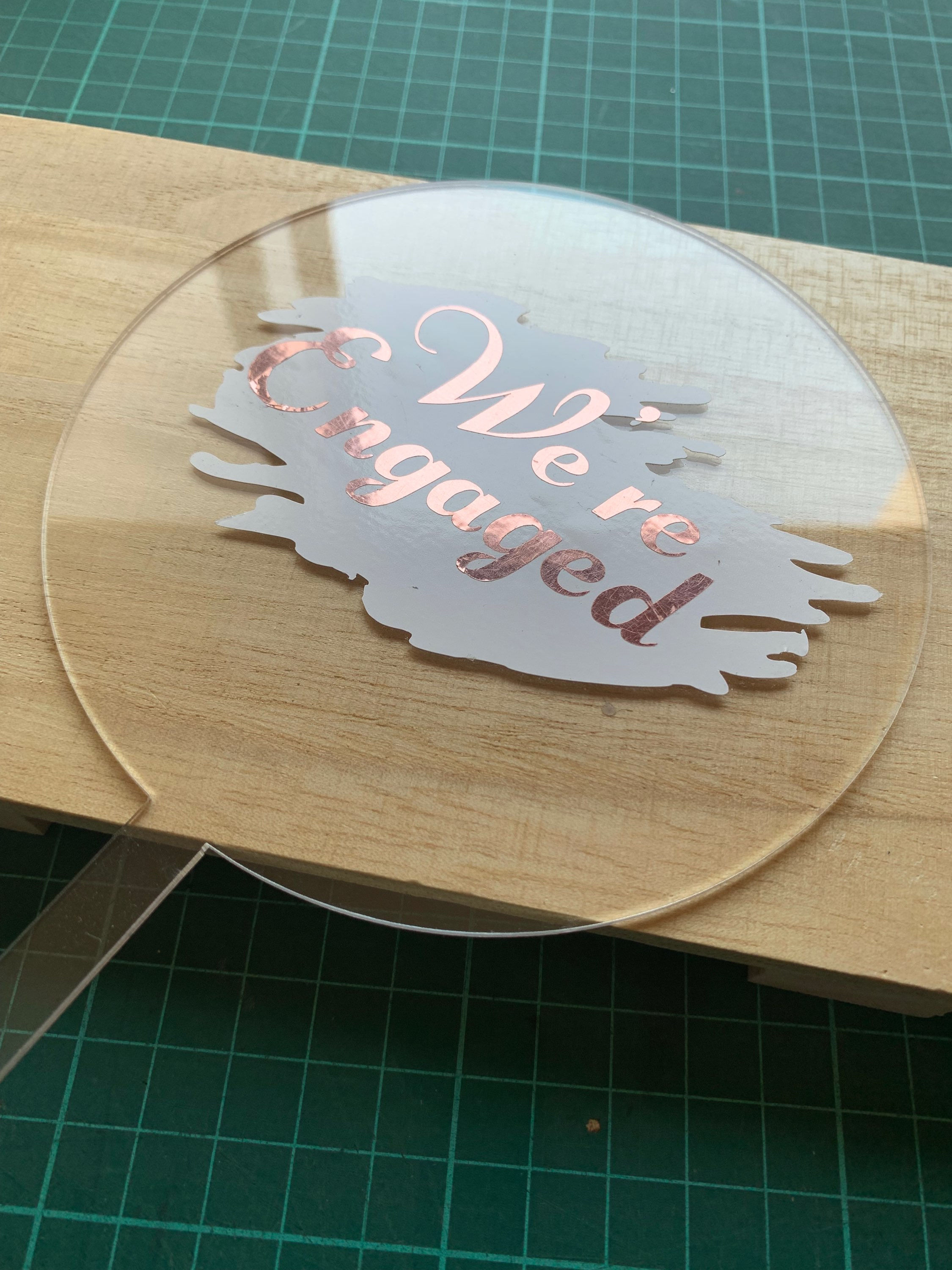 5” Round Acrylic Cake Topper