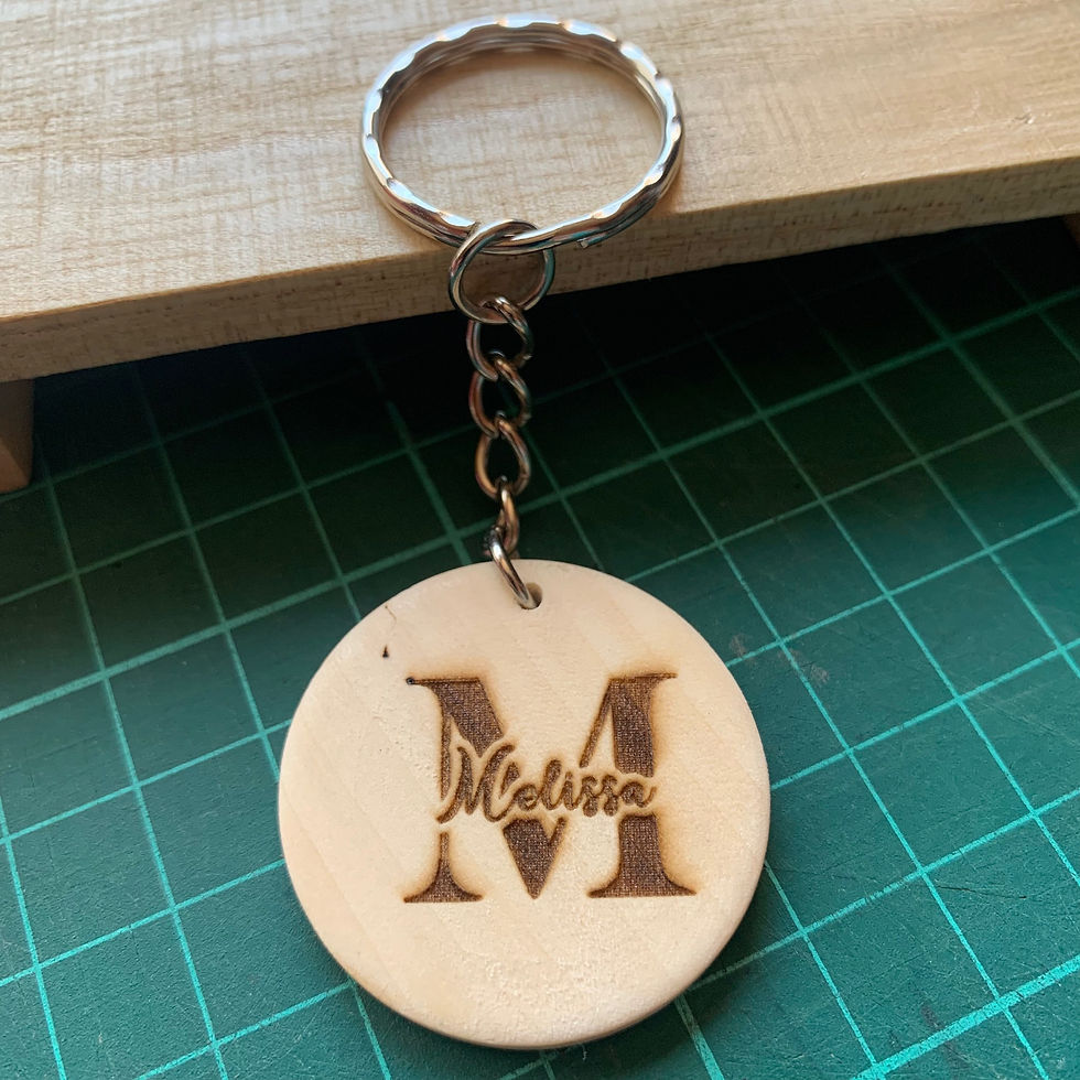 Thumbnail: Personalized Wood Keychains