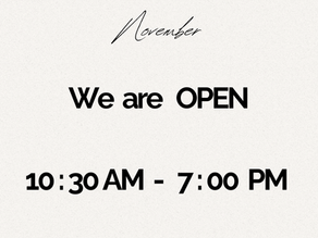 SULTAN HARAK本店 11月予定