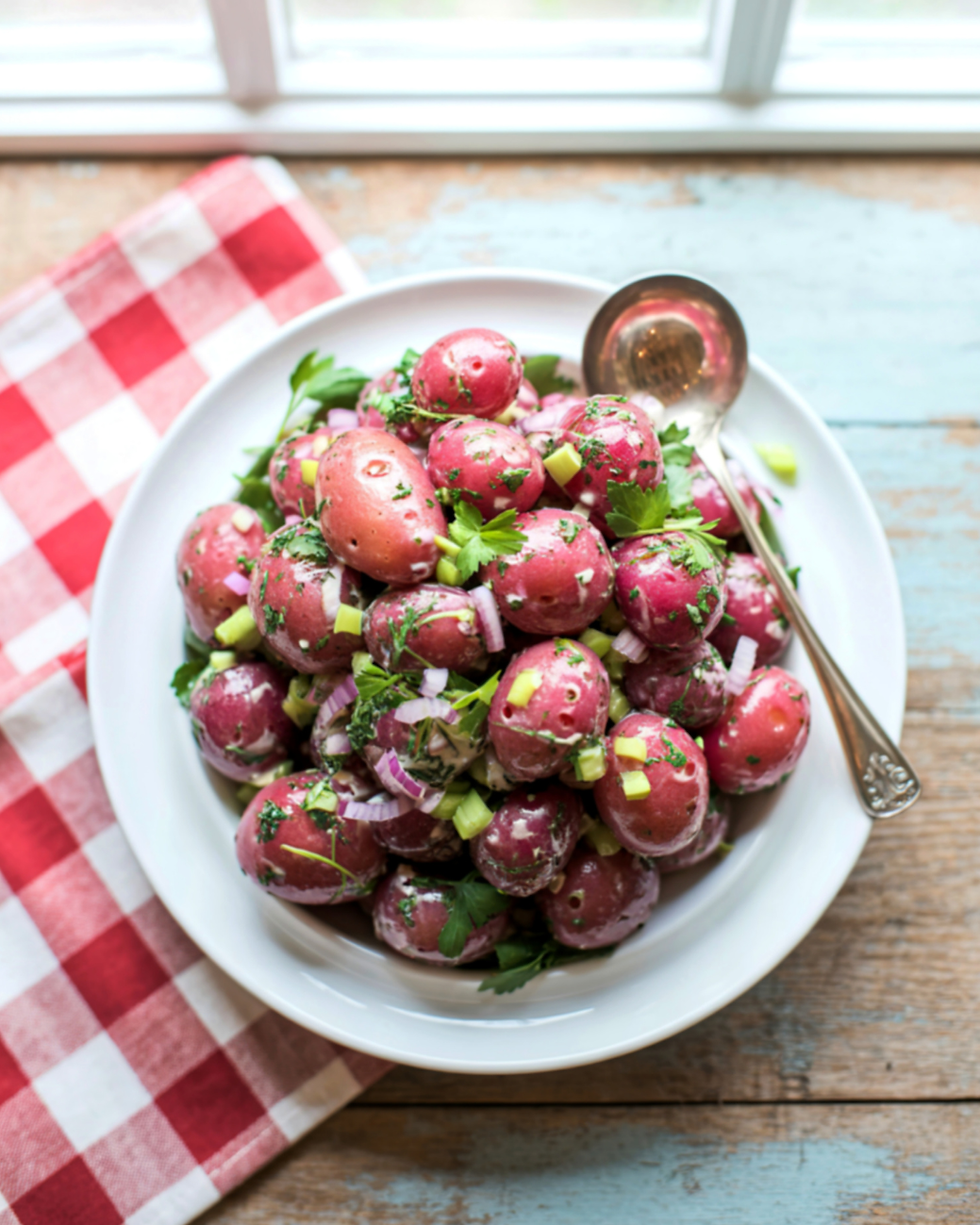 Eczema-friendly ultimate red skinned potato salad