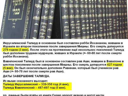 датировка Талмуда