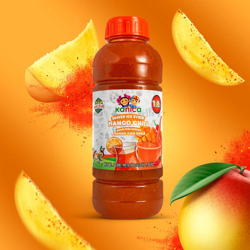 Jarabe Para Raspado Kanica Mango c/ Chile c/Fruta Real Kanica