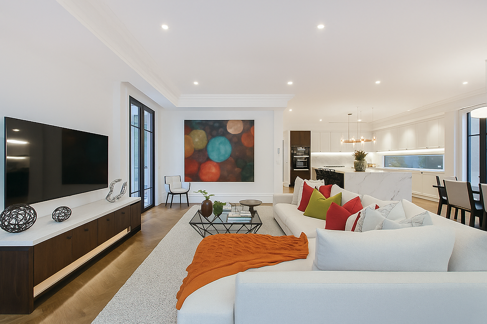 Stylish lounge area with modern décor and natural light