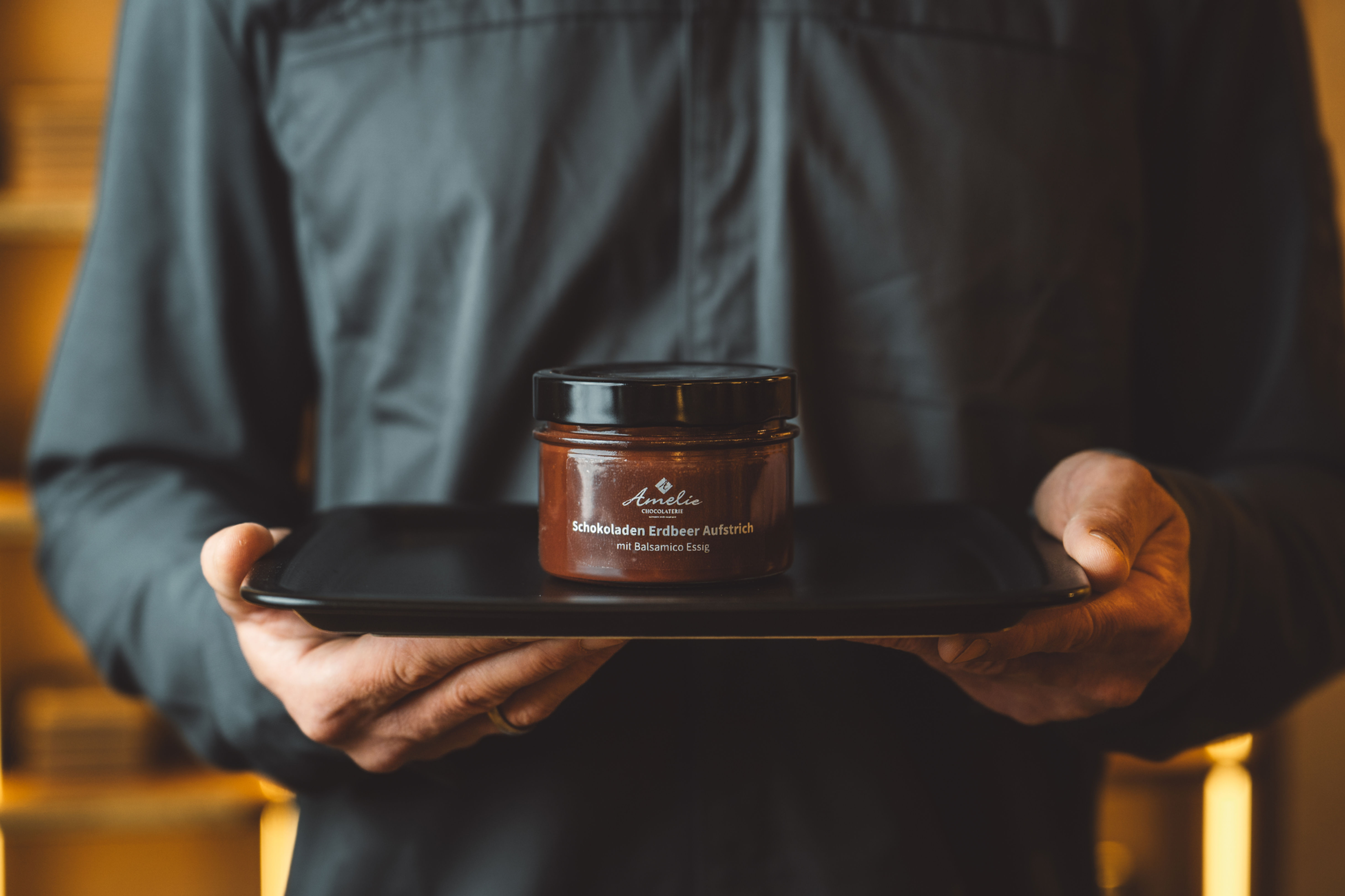 Schokoladen Erdbeer Aufstrich mit Balsamico Essig